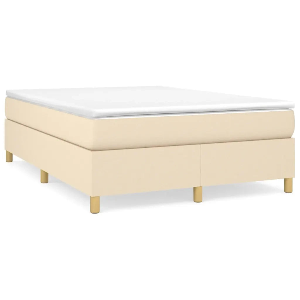 Giroletto a Molle con Materasso Crema 140x19 cm in Tessuto 3144519