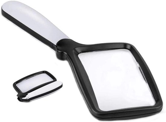 Leggio con illuminazione e 5 LED, lettore pieghevole con illuminazione per anziani, lettore per libri, giornali e carte.