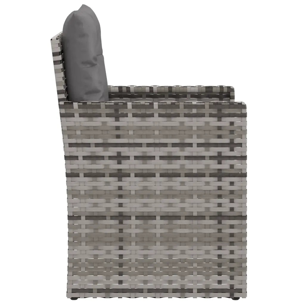Poltrona da Giardino con Cuscini Grigia in Polyrattan CFW6812846