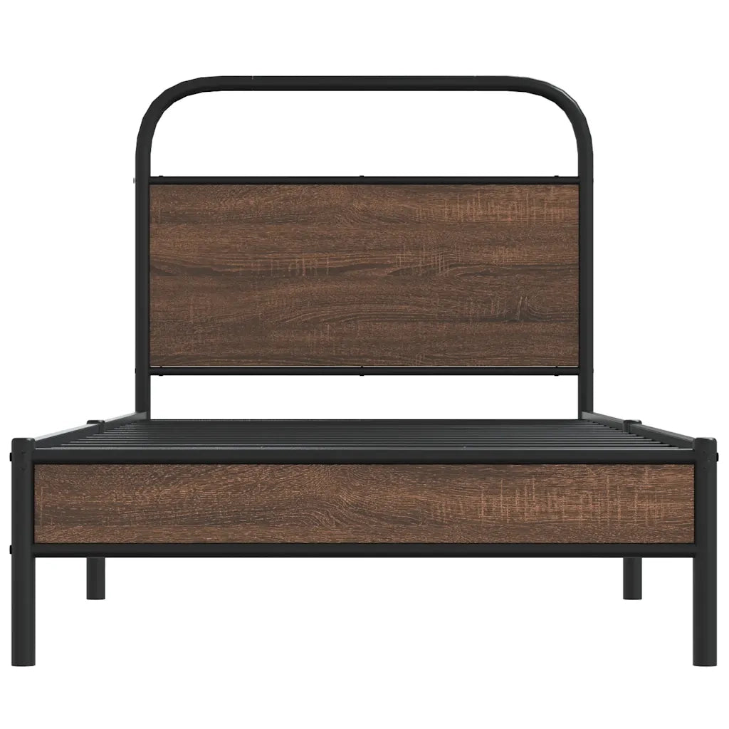 Giroletto senza Materasso Rovere Marrone 90x190cm in Truciolato 4100456
