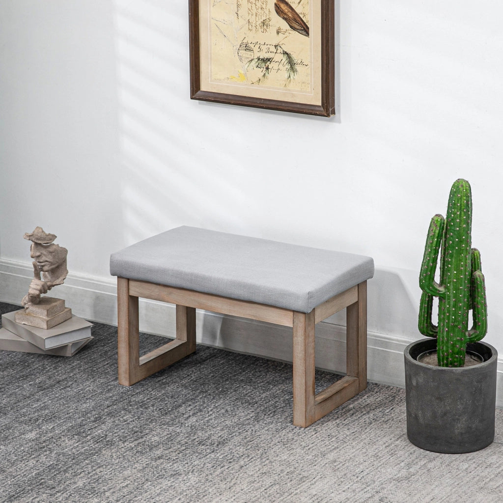 Pouf in tessuto scandinavo ¨C zephmum ¨C grigio 68x38x42 cm