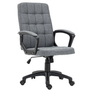 Sedia da ufficio girevole con braccioli e altezza regolabile ¨C zephmum ¨C grigio scuro 59x63x96-105,5 cm