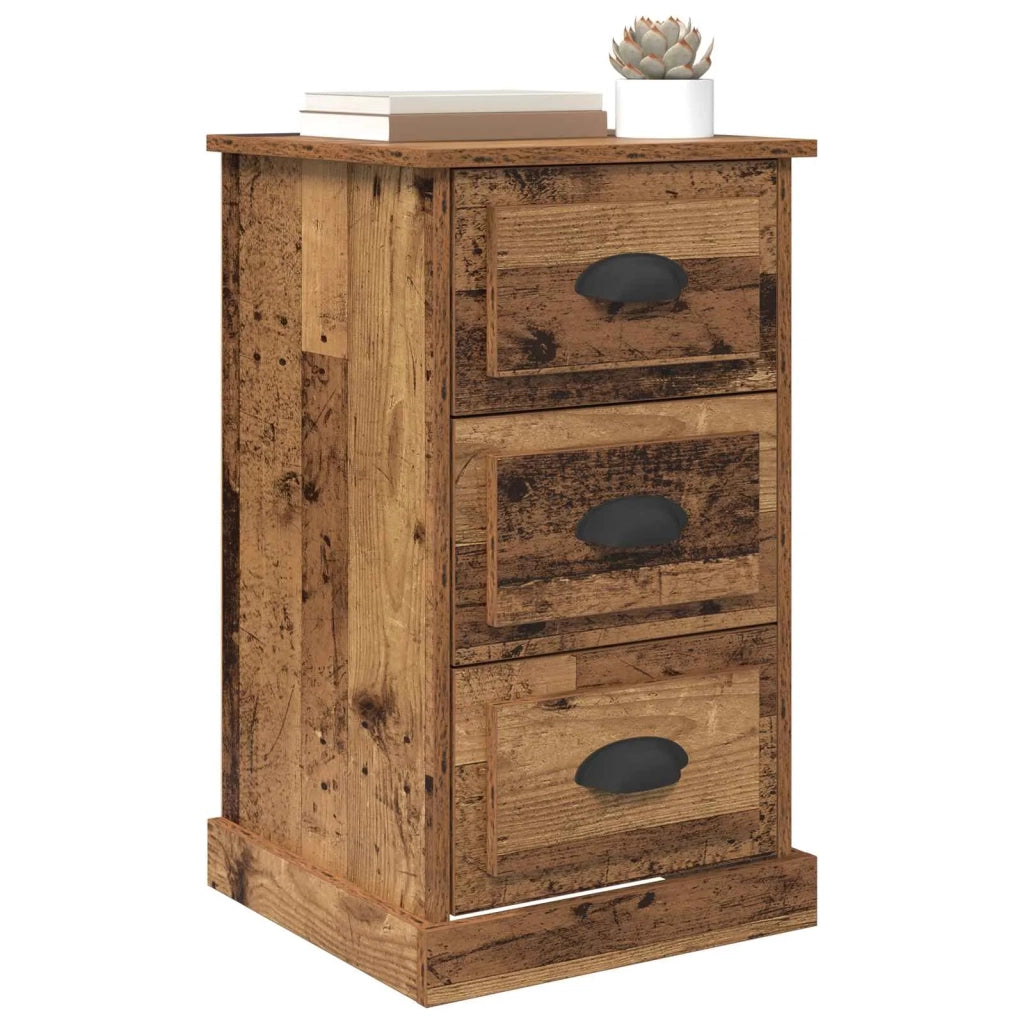 Armadio da Notte con cassetto Legno vecchio 39 x 39 x 67,5 cm
