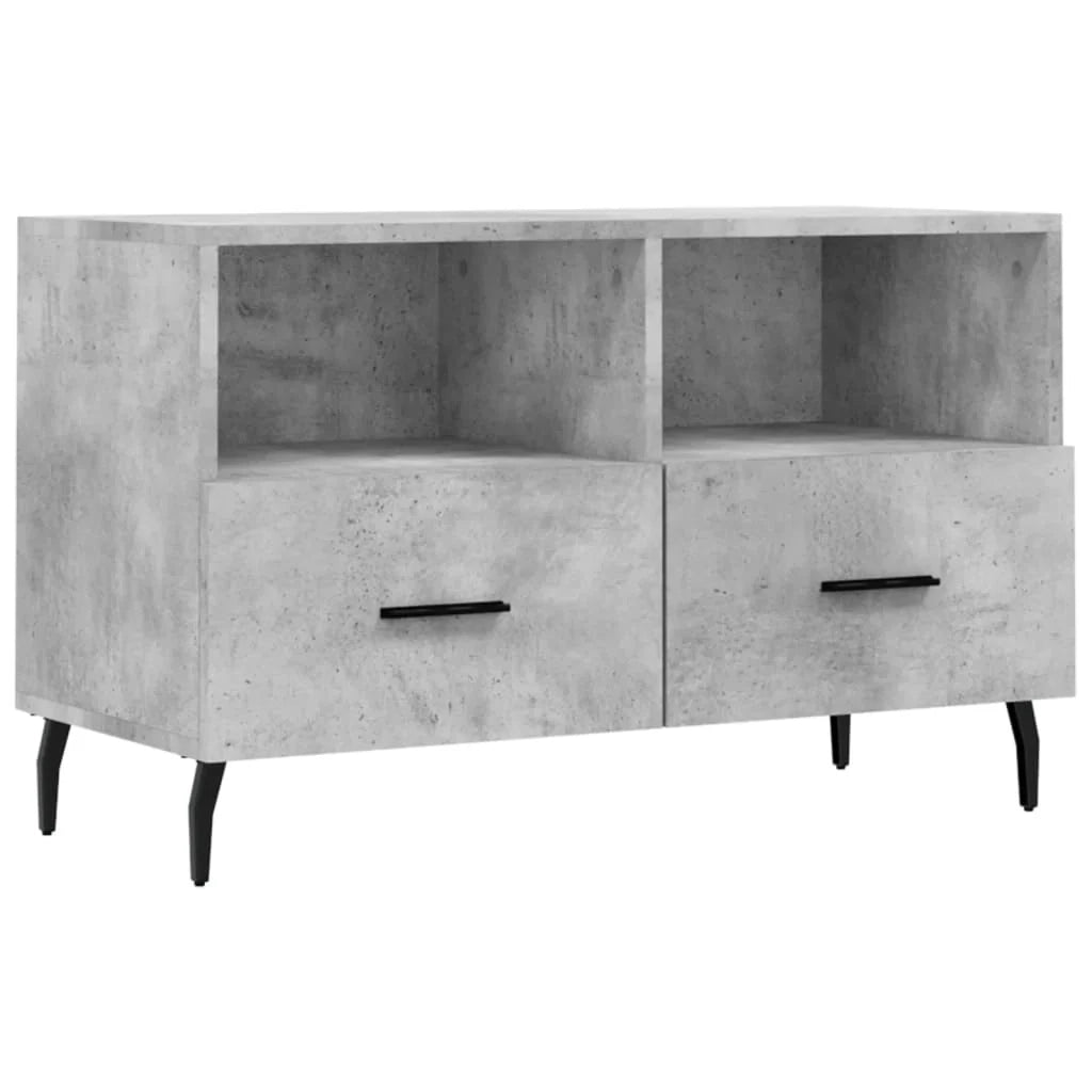 Mobile TV multimediale mensola TV credenza TV sala da pranzo soggiorno camera da letto 80 x 36 x 50 cm legno ingegnerizzato grigio 02_0026304