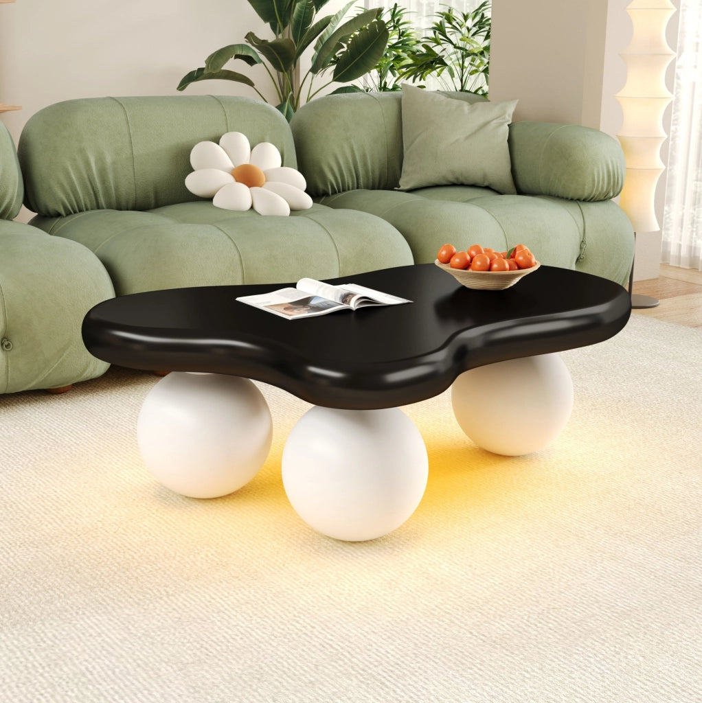 Tavolino da caffè a nuvola con LED 16 colori, 95 cm