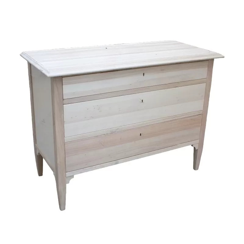 cassettiera classica 3 cassetti legno grezzo 123x56x92 (809) - Mobili 2G