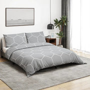 Set Copripiumino Grigio 200x200 cm in Cotone 136459