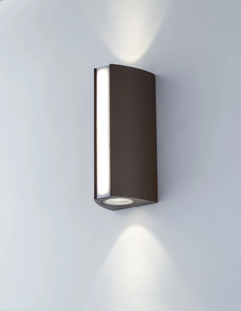APPLIQUE TRIEMISSIONE LED RAY BRONZO 14W 1490LM CCT 3000K / 4000K IP54 8,5X7,8X20CM