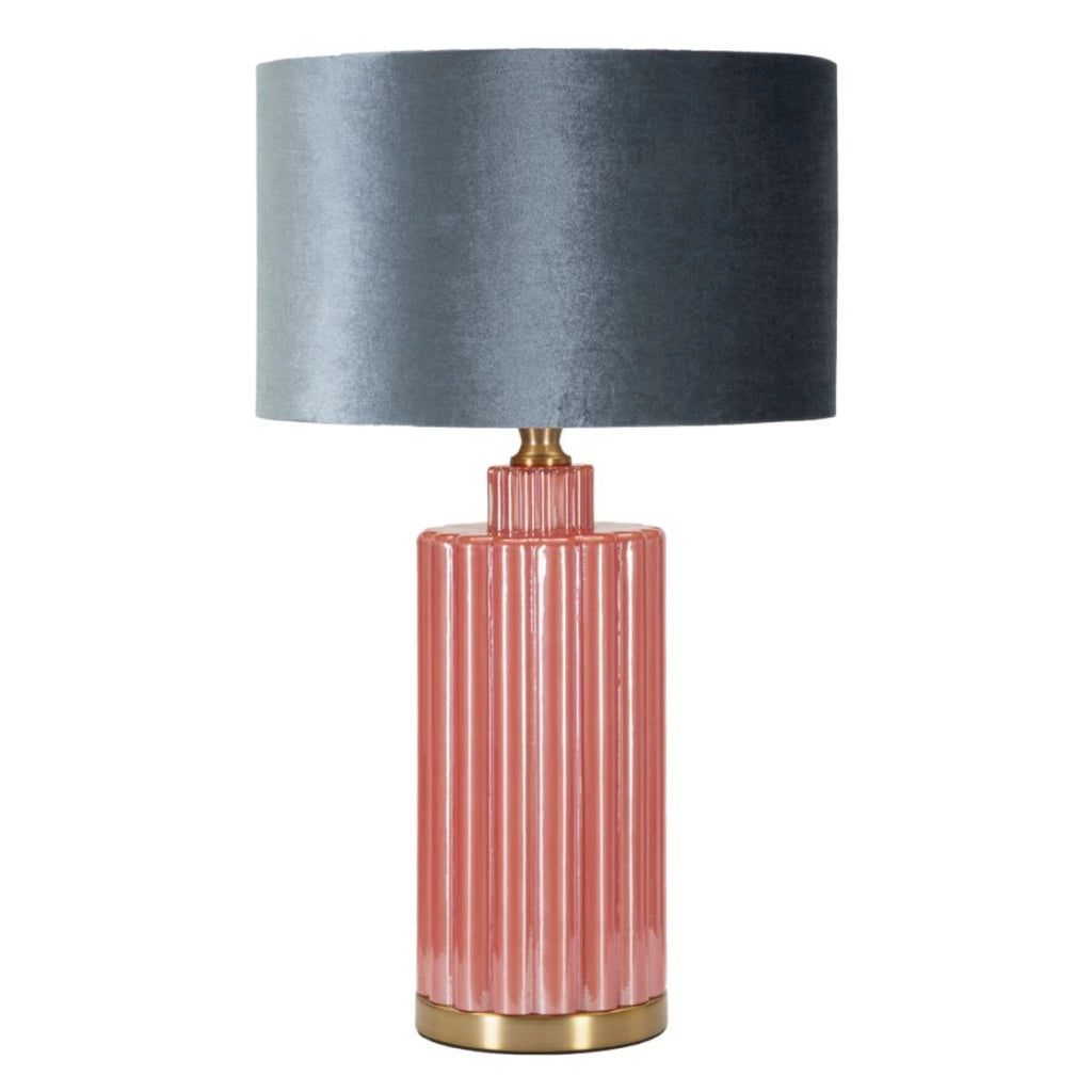 Lampada da Tavolo VKH173, Blu, Metallo, 40x40x70 cm