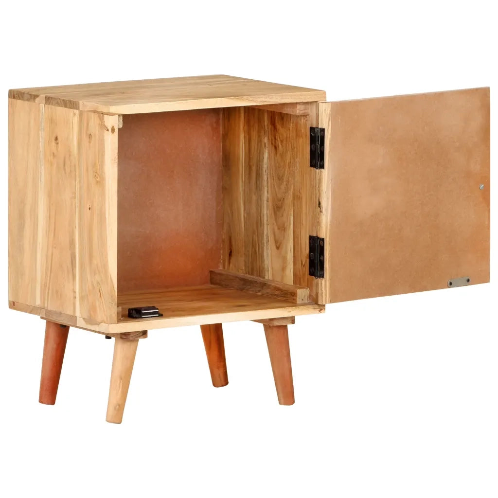 Comodino 40x30x50 cm in Legno Massello di Acacia cod mxl 30374