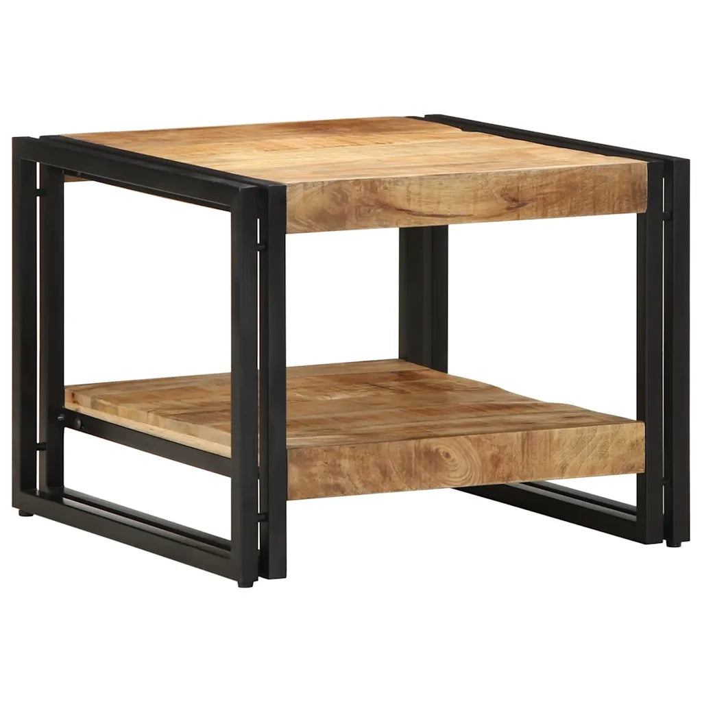 Tavolino da Salotto 50x50x38 cm Legno Massello di Mango Grezzo 4102721