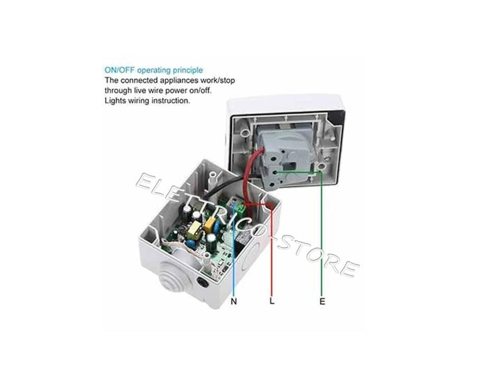 V-TAC SMART HOME VT-5000 PRESA DI CORRENTE 10A SCHUKO IP55 INTELLIGENTE WI-FI GESTIONE REMOTA DA SMARTPHONE