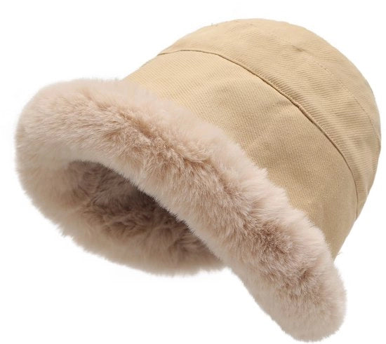 Cappello da Pesca - Pelle Finta - Rivestimento in Fleece - Disegno Ruggleuf - Unico Modello - Adatto per Stagioni Freddo - Cappello a Sacchetto
