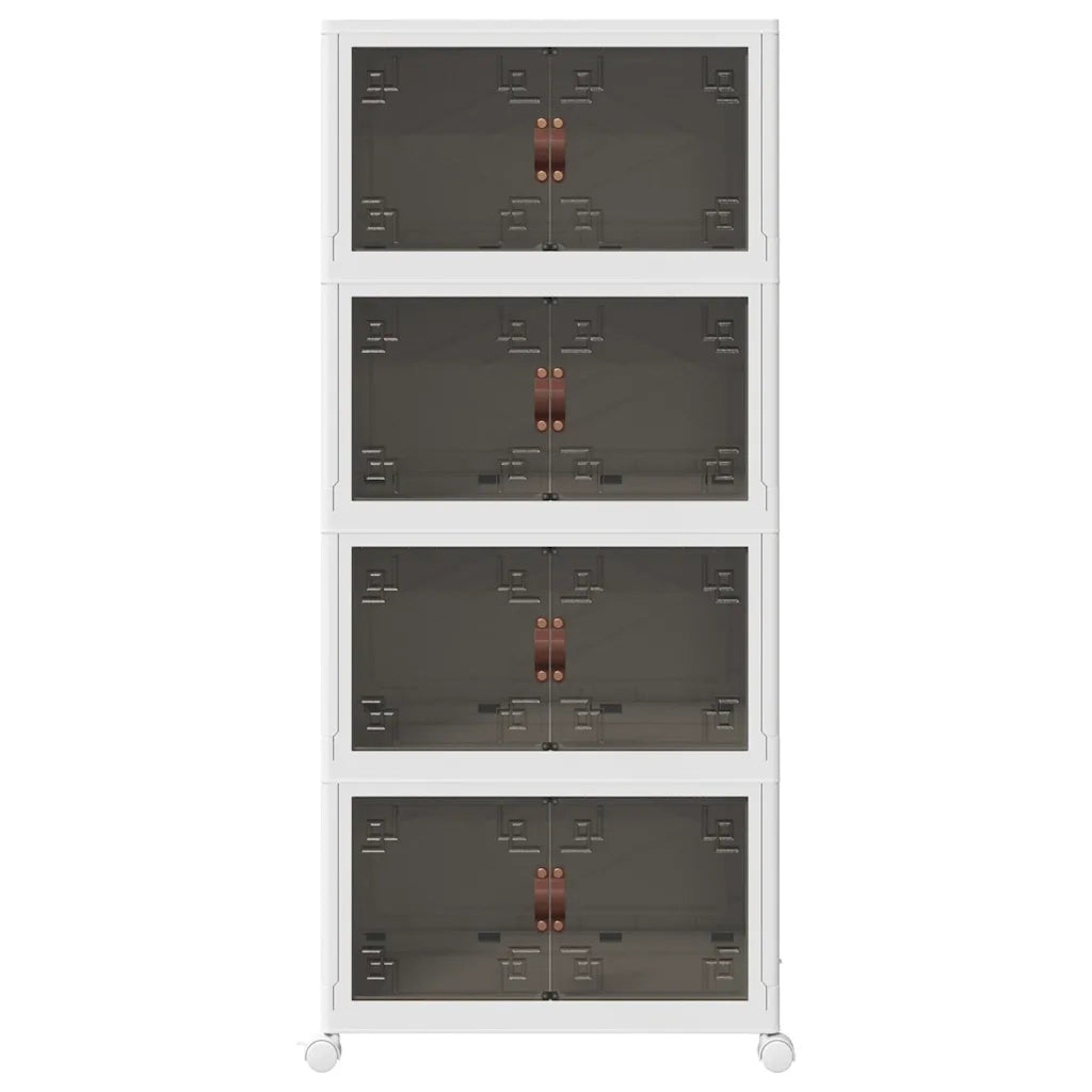 Scatola Portaoggetti con Ruote 4 Livelli 75 L 64x40x141,5 cm 4012372