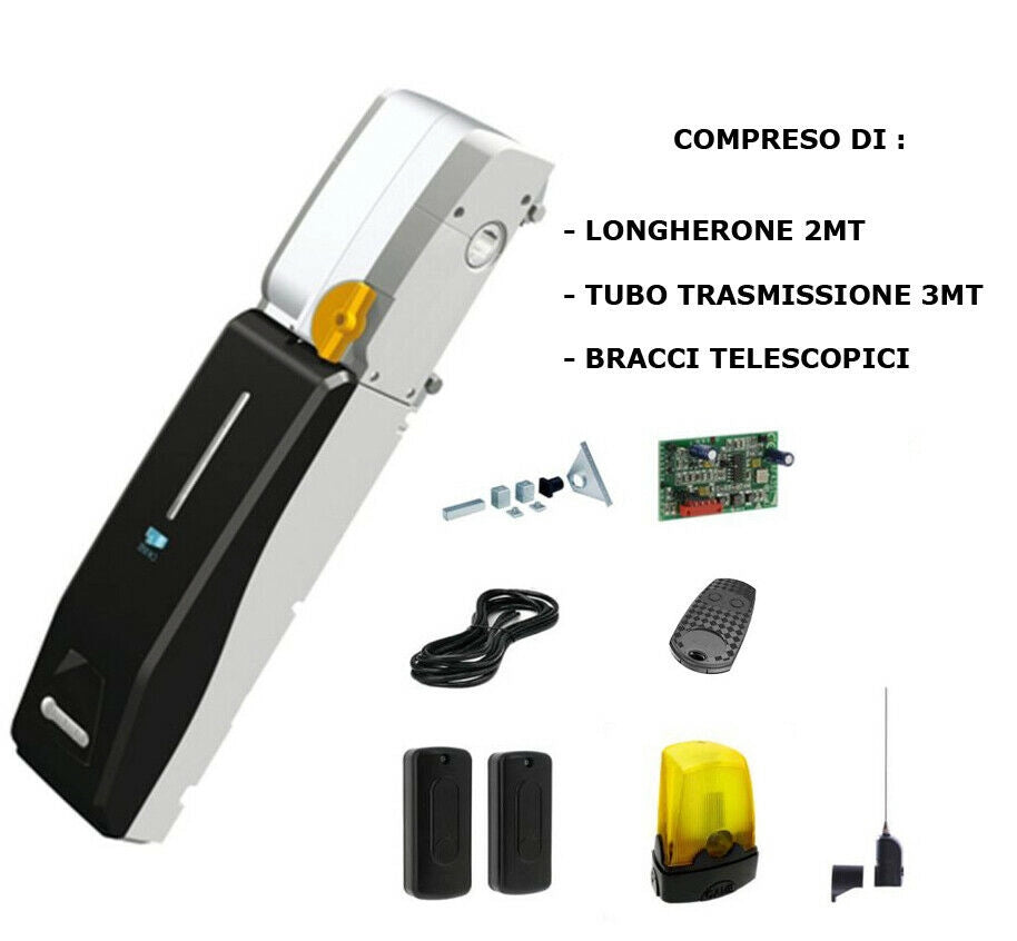 KIT CAME 001U5200 EMEGA 24V AUTOMAZIONE PORTA BASCULANTE CONTRAPPESI + ACCESSORI
