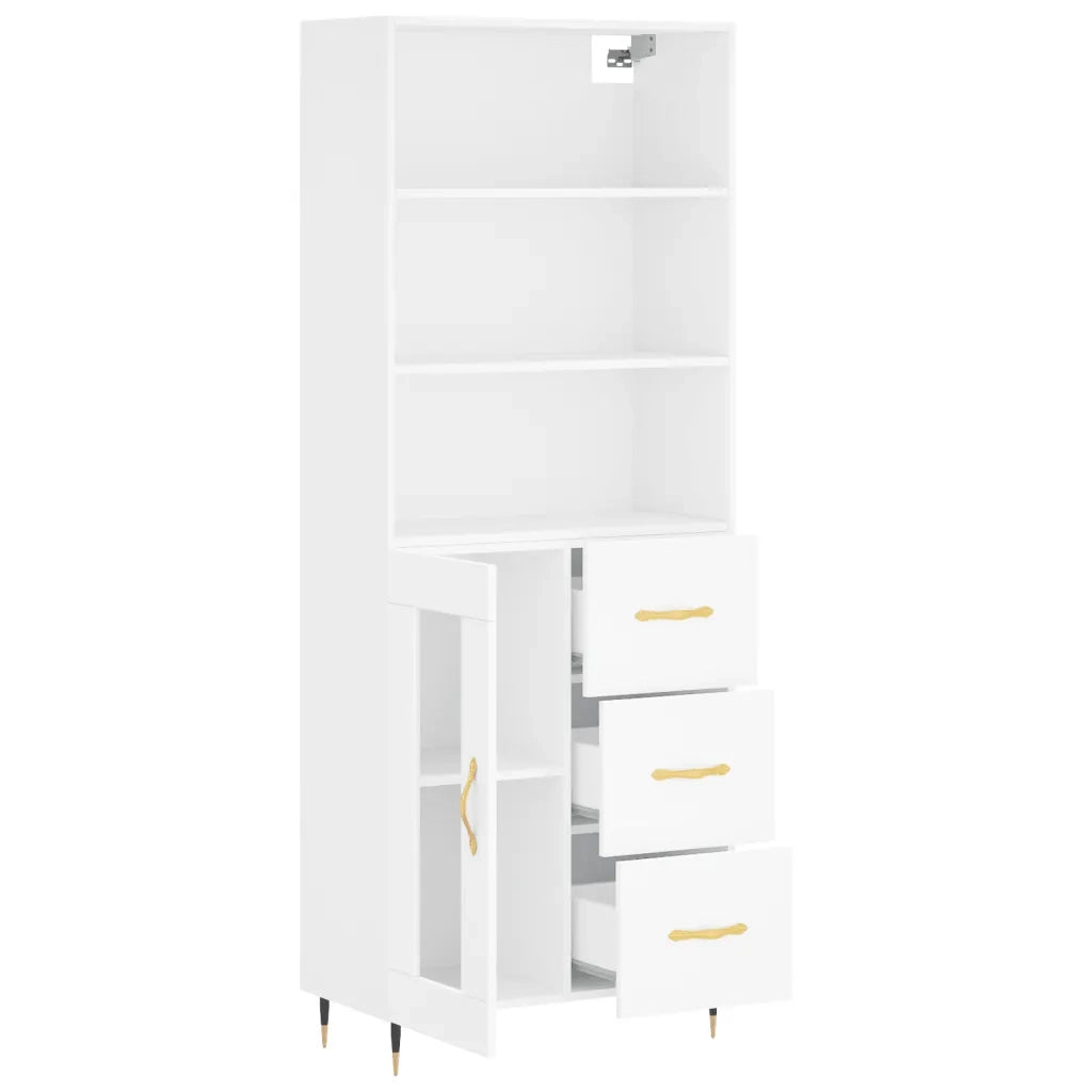 Credenza Bianca 69,5x34x180 cm in Legno Multistrato 3189485