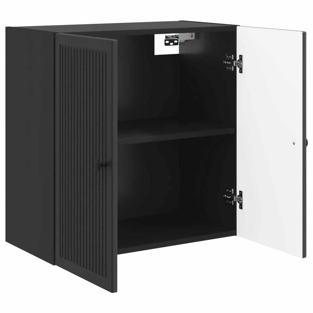 Mobiletto a muro Nero 59 x 31 x 60 cm Legno ingegnerizzato 897896