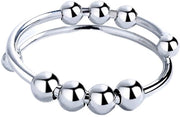 Anello di Fidget in Acciaio Inossidabile - Campanello Rotante - Adattabile - Donna/Uomo/Bambino - Massaggio - Regalo - Anello di Stress