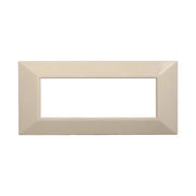 Placca Piramide Serie Moon 6P Colore Sabbia Compatibile Con Bticino Axolute