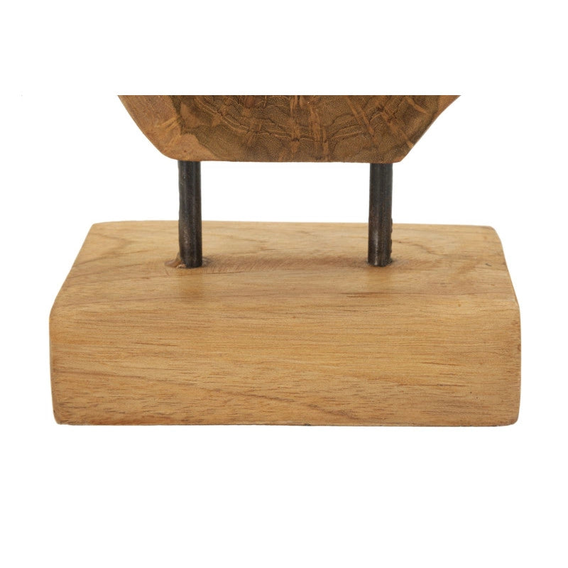 Scultura Lubang In Teak Riciclato cm 18x10x27 (pezzi Unici - Non Ripiani In Serie)