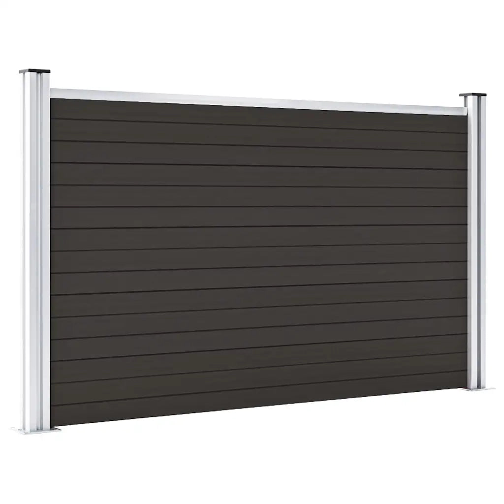 Pannello di recinzione | Recinzione da Giardino in WPC 180x105 cm Nero