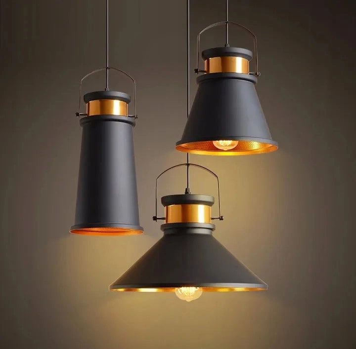 Lampada Da Soffitto Asti B Nero/oro
