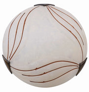 Plafoniera Candellux AGA 30cm vetro bianco/patina E27