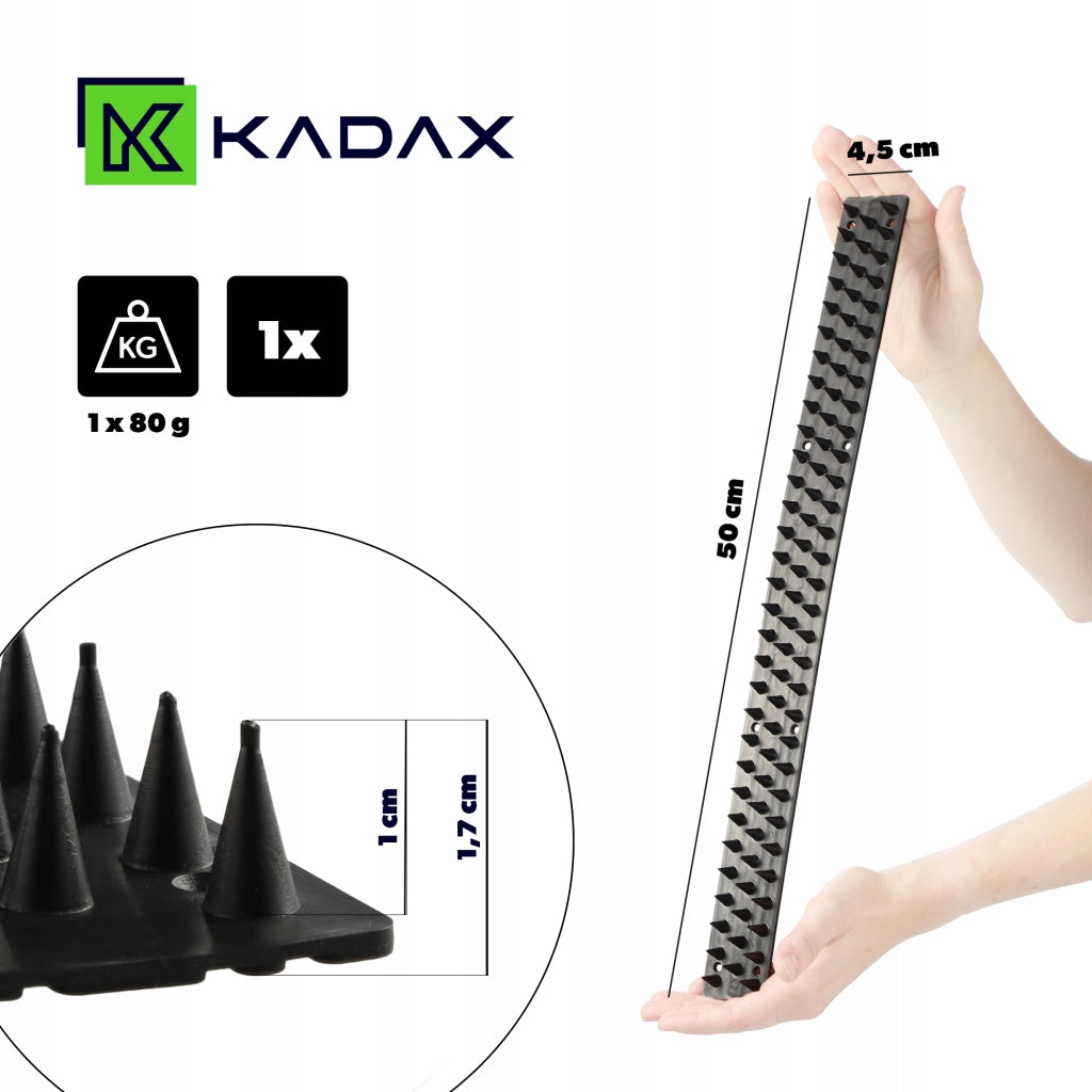 KADAX Punte anti-uccelli in acciaio inossidabile e plastica, alte 50 cm, sicure.