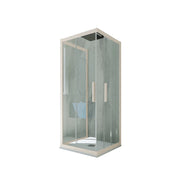 Box doccia 3 lati scorrevole 70x75x70 CM H 200 Vetro Trasparente Profilo Champagne mod. Kolors Trio