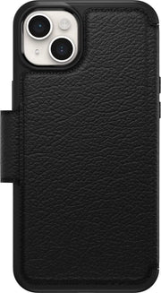 Custodia in pelle per iPhone 14 Plus, resistente allo shock e alle cadute, con portafoglio e contenitore per carte, 3 volte testata secondo standard militare, Nero