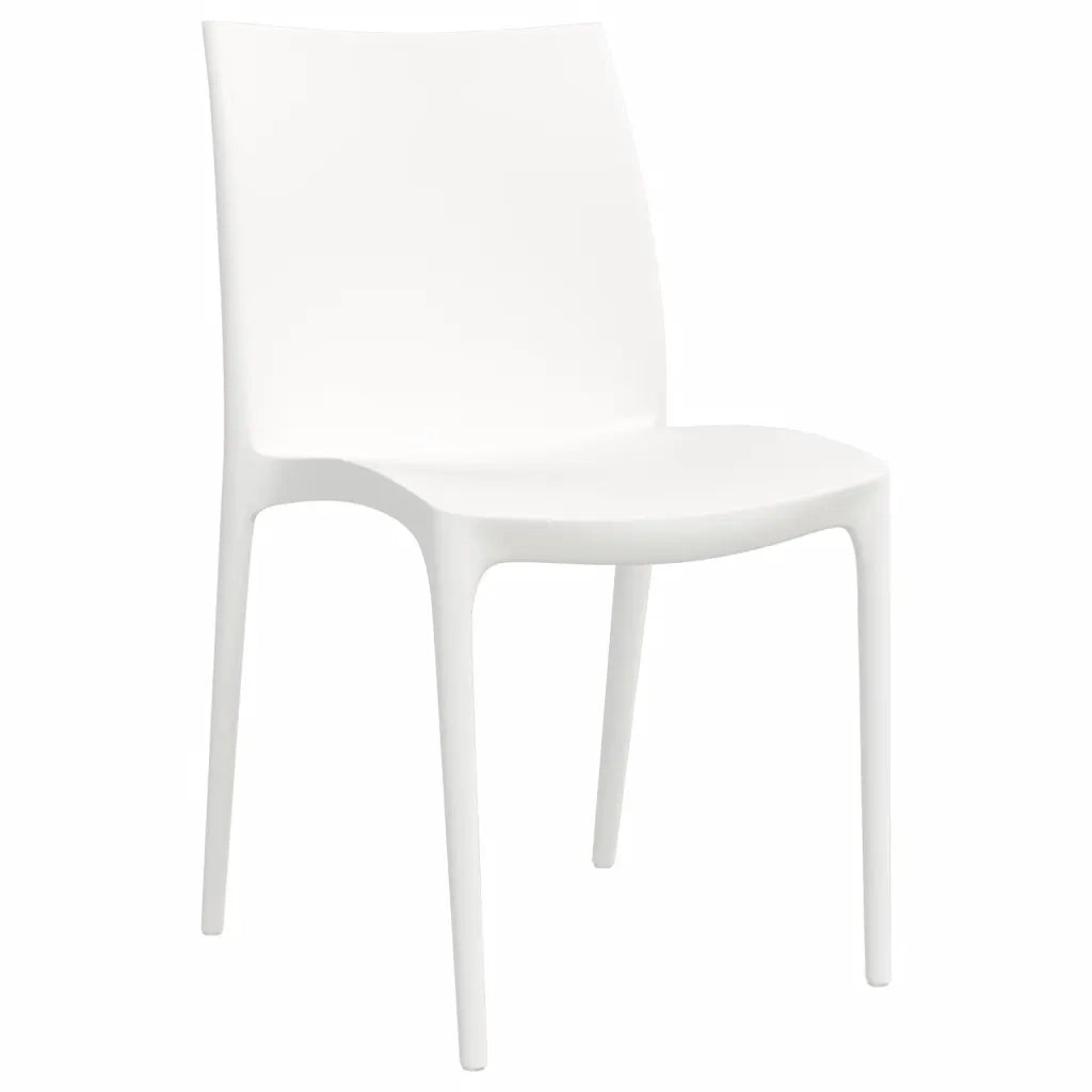 Sedie da Giardino 2 pz | Sedie da Esterno Bianche 50x46x80 cm in Polipropilene