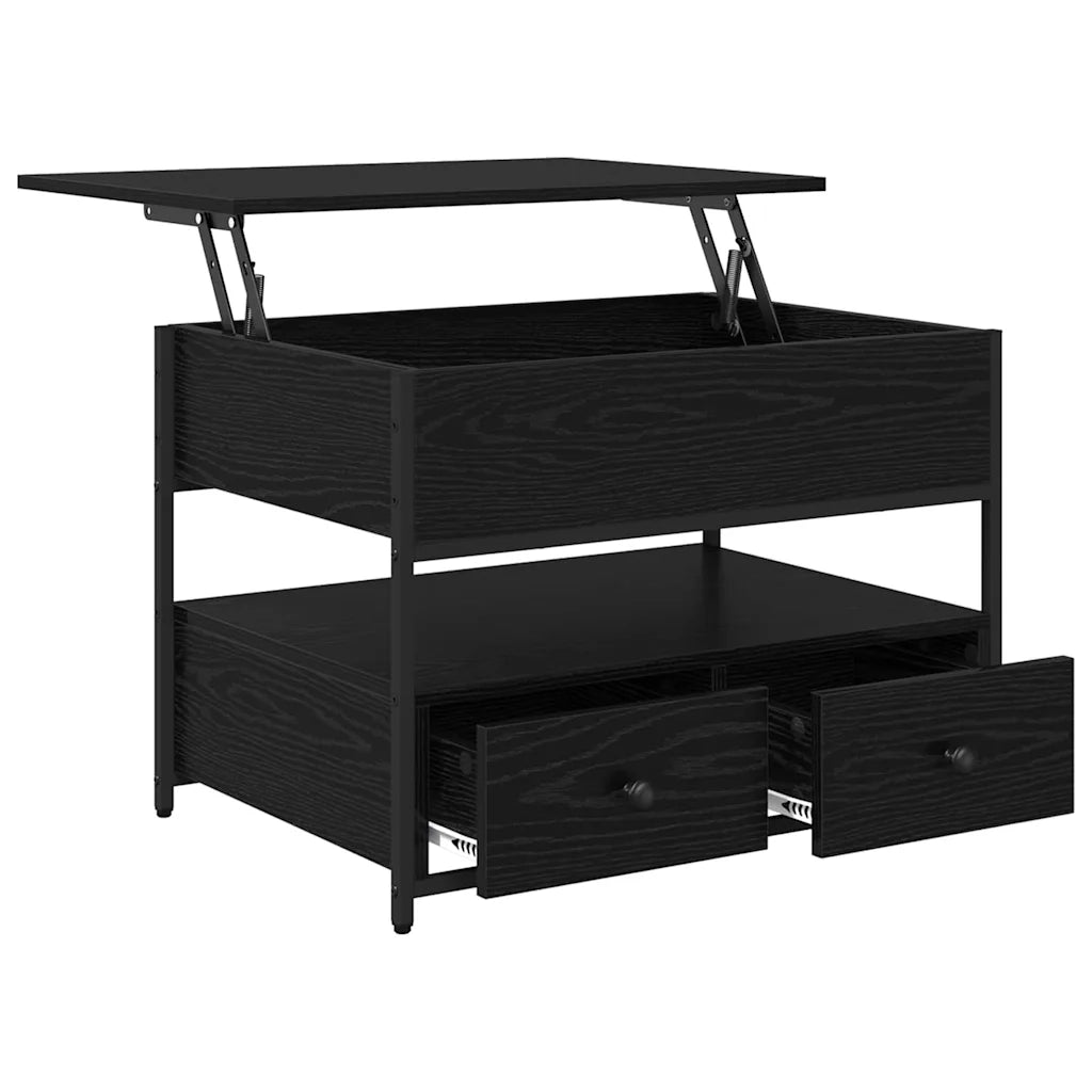 Tavolino da salotto con cassetto Rovere Nero 70 x 50 x 54.5 cm 883050