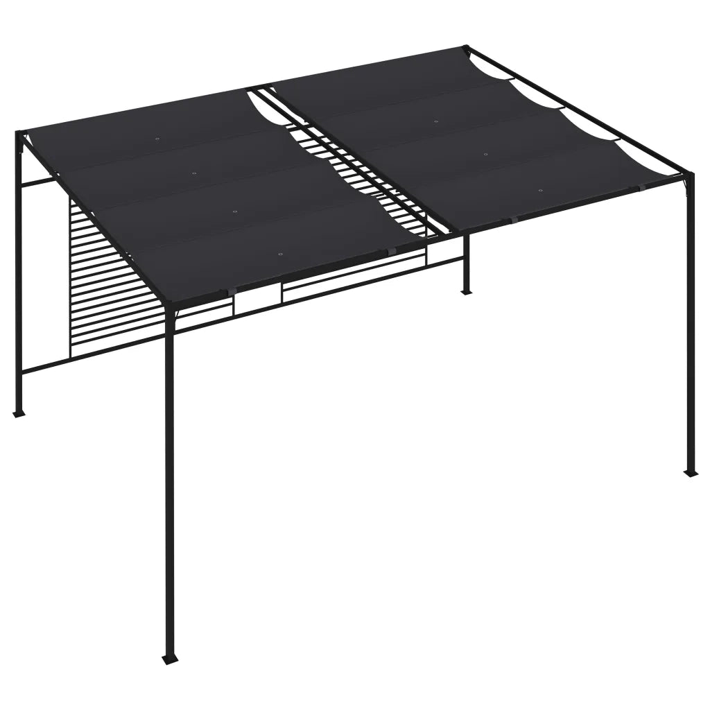 Gazebo con Tetto Retrattile 4x3x2,3 m Antracite 180 g/mÂ²