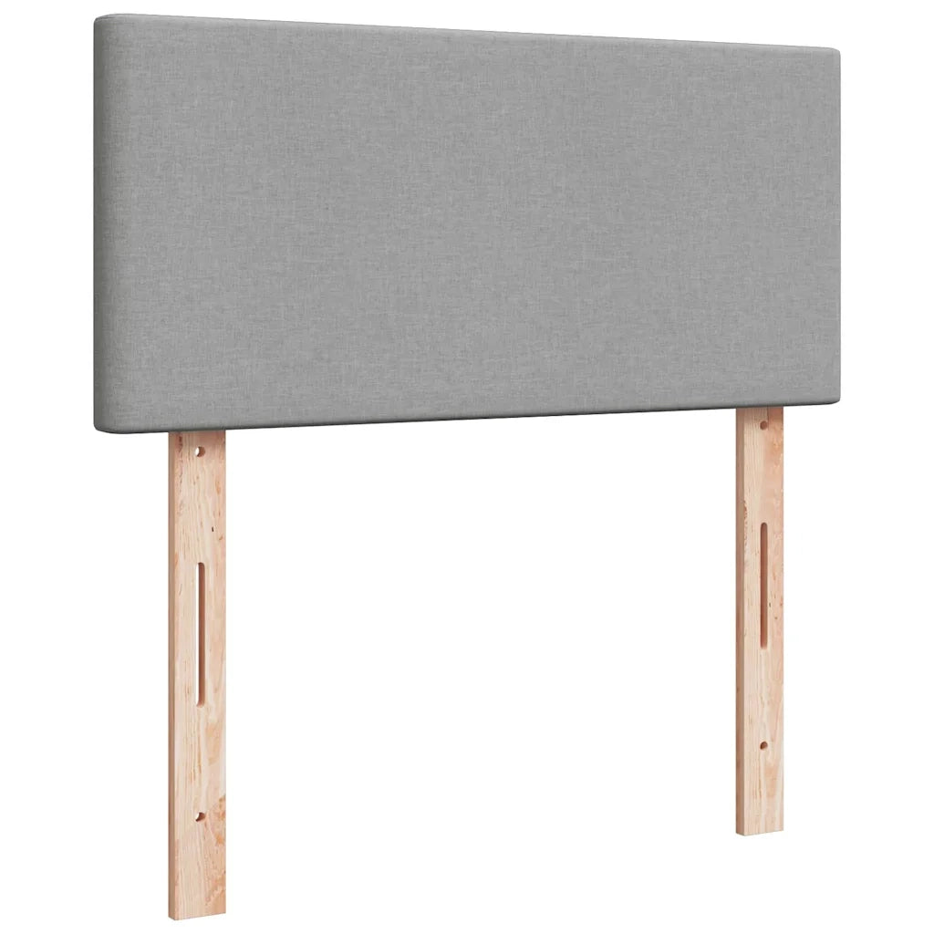 Pouf Letto con Materasso e LED Grigio Chiaro 80x200cm Tessuto
