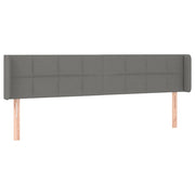 Testiera | Testata ad Orecchio Grigio Scuro 183x16x78/88 cm in Tessuto