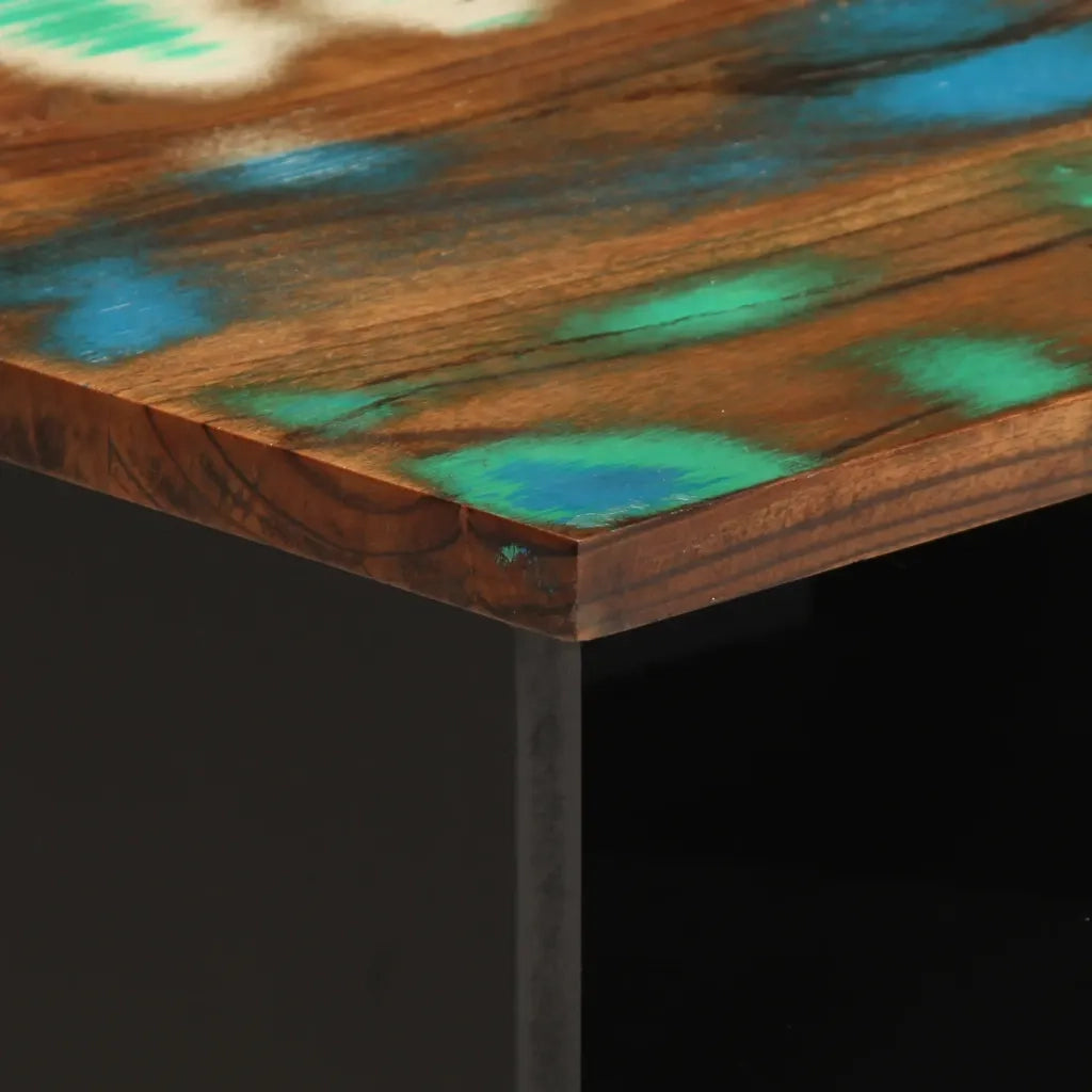 Comodini 2pz-Set di 2 Tavolino da notte 40x34x46 cm in Legno Massello di Recupero