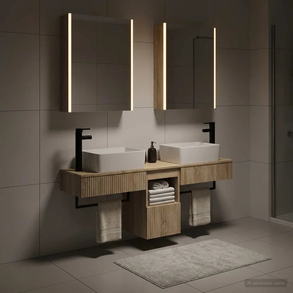 Set di Armadi da Bagno 5 pcs Rovere Sonoma 53 x 15,5 x 70 cm 3406329