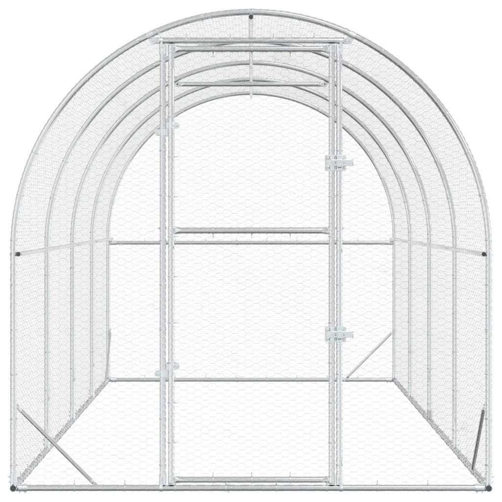 Pollaio Argento 400 x 200 x 200 cm Acciaio zincato 3434676