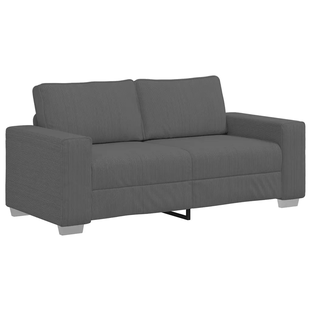 Divano Divanetto Grigio Scuro 180x77x82 cm Tessuto di Velluto a Coste 4105201