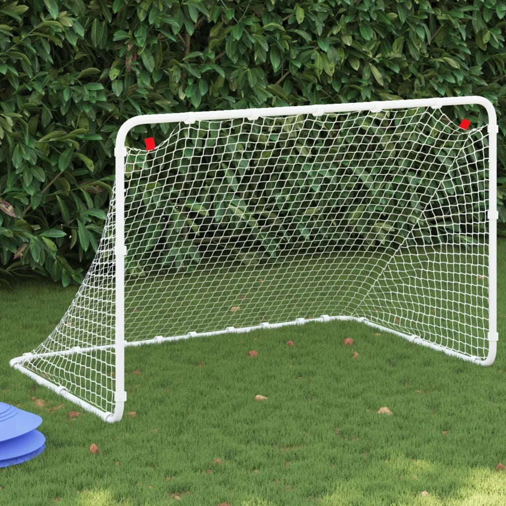 Porta da calcio bianca 122x81x81 cm in acciaio 4007966
