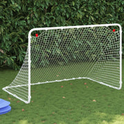 Porta da calcio bianca 122x81x81 cm in acciaio 4007966