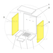 Blinky Ricambio Refrattario per Stufe Acciaio 396x180x28 mm