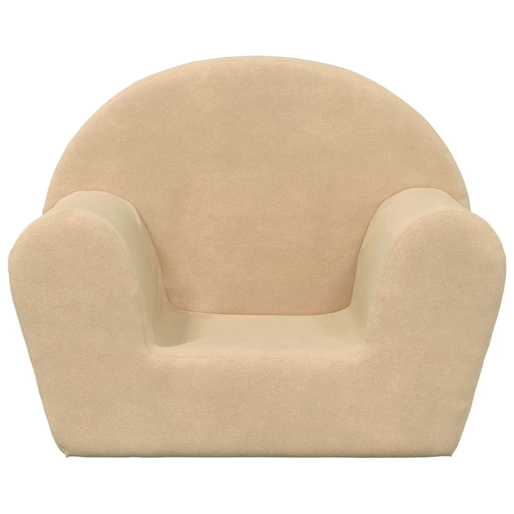 Divano per Bambini-Sofa-Divanetto Crema in Morbido Peluche 825834