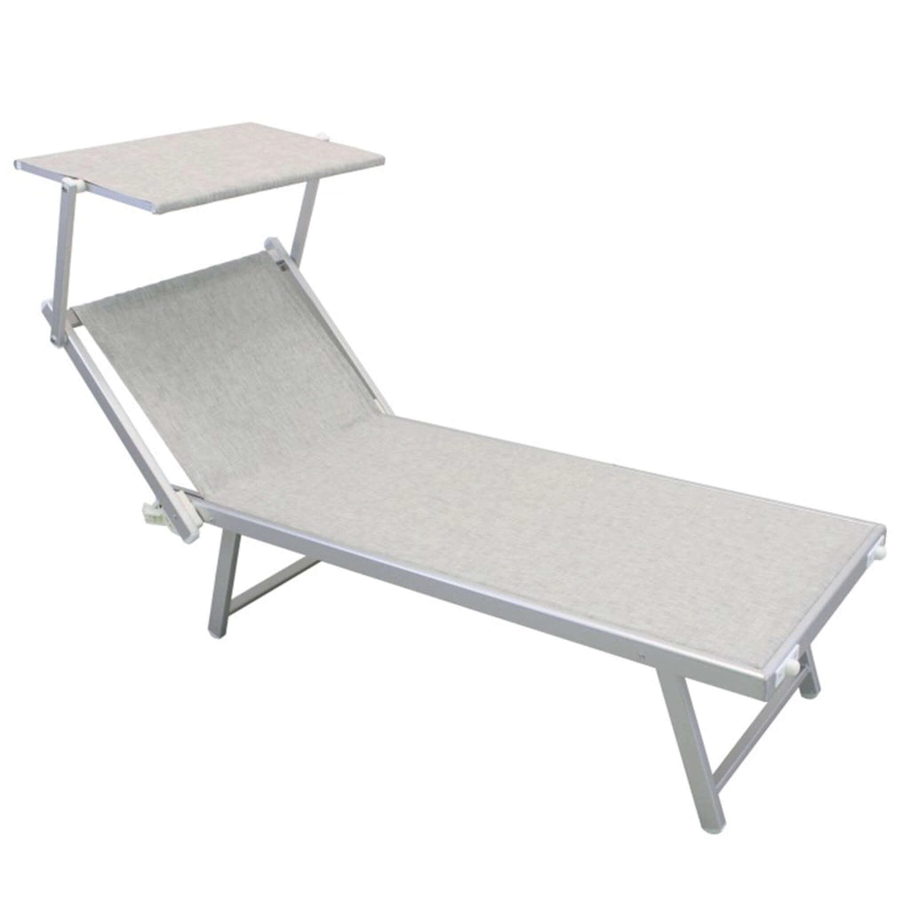 Lettino mare prendisole Pieghevole in Alluminio Textilene cm 186x61x38 - BOSS