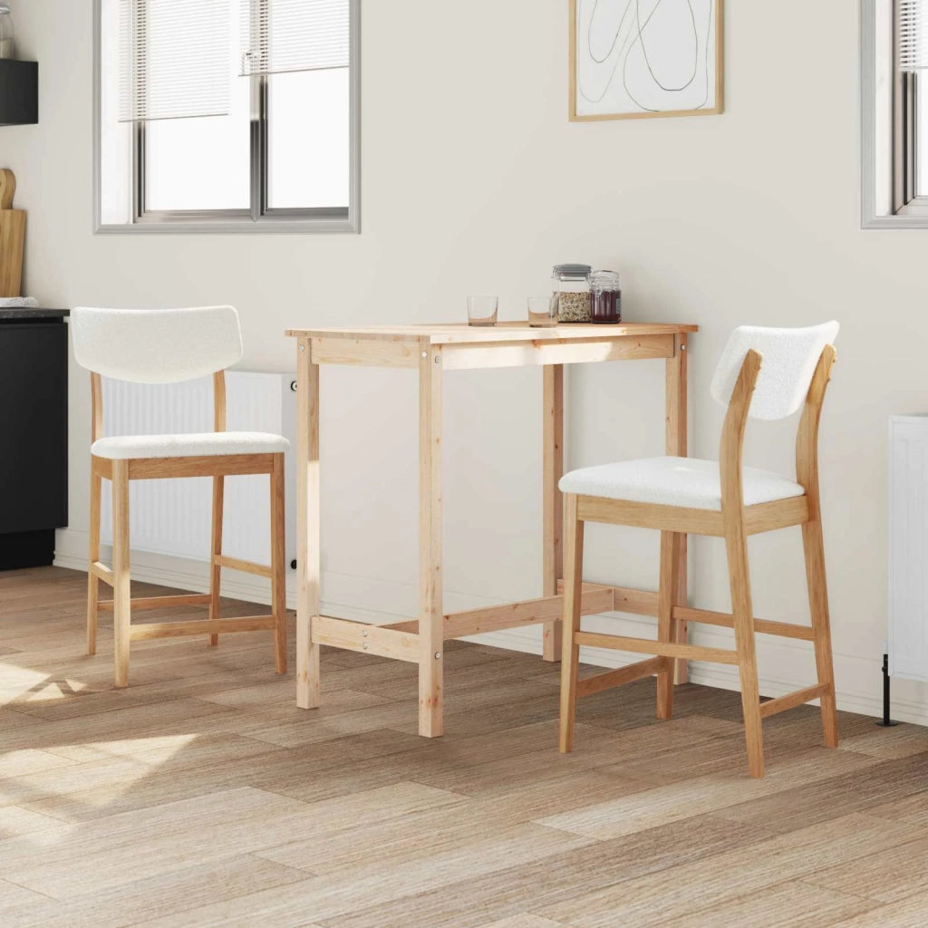 Sedie da pranzo 2 pcs Naturale 48 x 49 x 95 cm