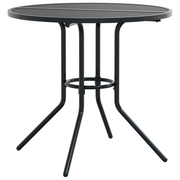 Tavolino da Giardino | Tavolo Patio Rotondo Antracite ?80x72,5 cm Acciaio Verniciato