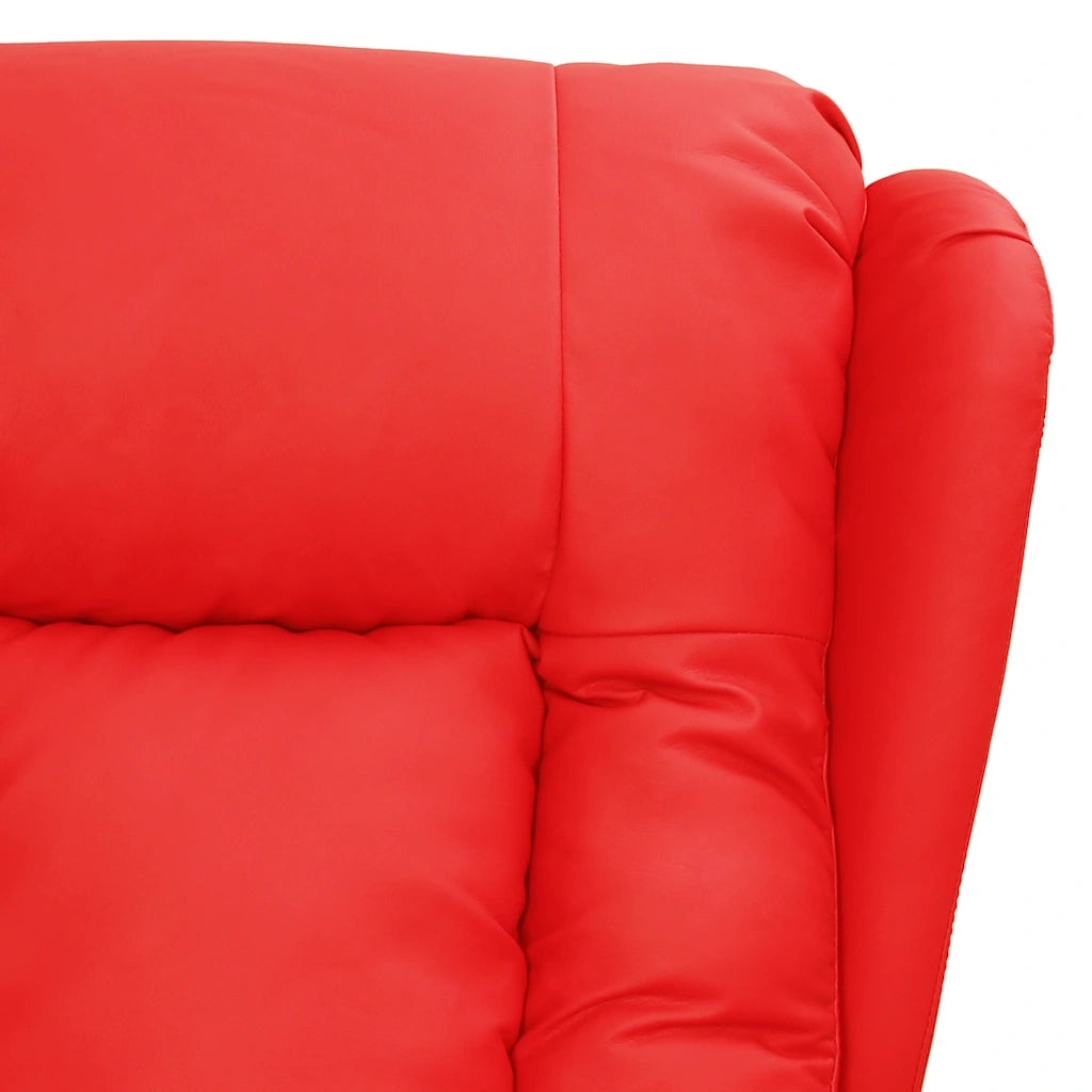Poltrona Massaggiante Rossa in Similpelle 339080