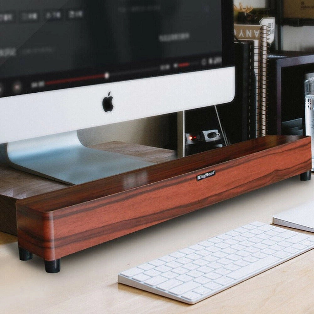 Trade Shop - Speaker Cassa Soundbar Legno Aux Bluetooth 4.2 Wireless Smartphone Tv Tablet Pc -