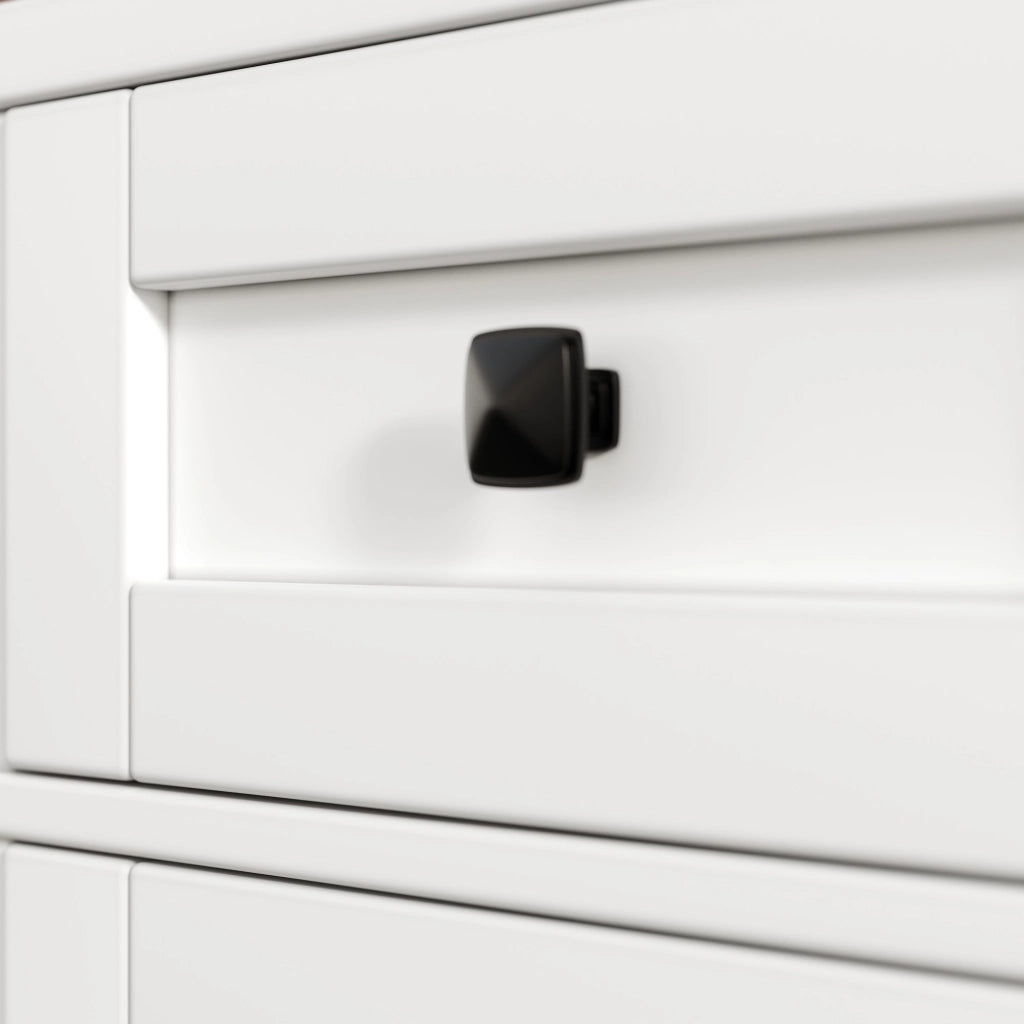 OKWISH Carrello da Cucina con 3 Cassetti e 2 Ante, Piano Pieghevole, Ripiani Regolabili e Ruote, Bianco