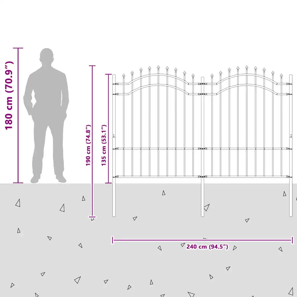 vidaXL Recinzione per Giardino Bianco 190 cm
